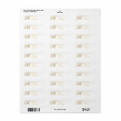 Gold Monogram B retouradreslabels Etiket (Full Sheet)
