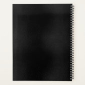 Gold Monogram Black Leather Look Planner (Achterkant)