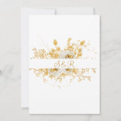 Gold Monogram Bride Groom Name Wedding Save The Date (Achterkant)