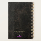 Gold Monogram bruin leder bedrijfsplanner Planner (Achterkant)