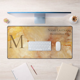 Gold Monogram Bureaumat