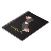 Gold Monogram California State & Verplaatsbaar Har Notitieboek (Linkerzijde)