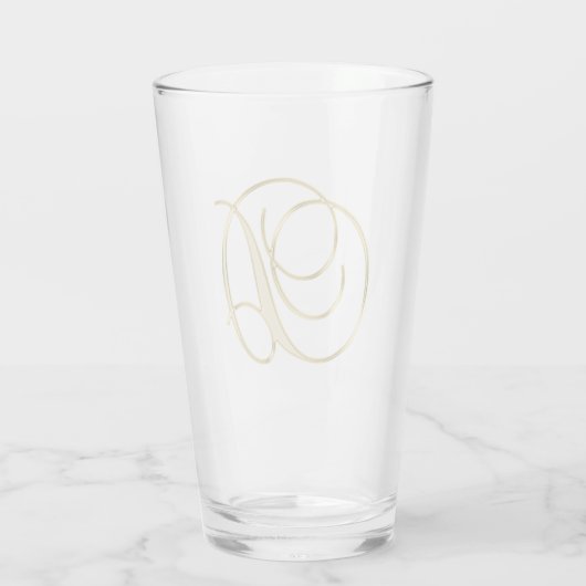 Gold Monogram D glas (Achterkant)