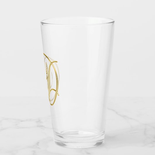 Gold Monogram D glas (Links)