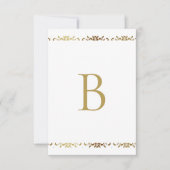 Gold Monogram Damask Elegant Bedankt (Voorkant)