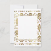 Gold Monogram Damask Elegant Bedankt (Achterkant)