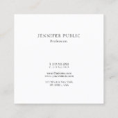 Gold Monogram Design Trendy Modern Plain Elegant Vierkante Visitekaartje (Achterkant)