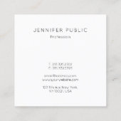 Gold Monogram Design Trendy Moderne Sjabloon Vierkante Visitekaartje (Achterkant)