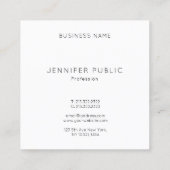 Gold Monogram Design Trendy Moderne Sjabloon Vierkante Visitekaartje (Achterkant)