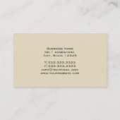 Gold Monogram Diamond Quilted Ivory Ribbon Black Visitekaartje (Achterkant)