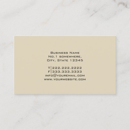 Gold Monogram Diamond Quilted Ivory Ribbon Black Visitekaartje (Achterkant)