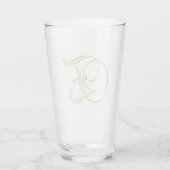 Gold Monogram E glas (Achterkant)