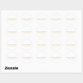 Gold Monogram elegant aangepast script bruiloft vo Ronde Sticker (Vel)