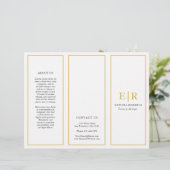 Gold Monogram Elegant Business Trifold Brochure (Staand voorkant)