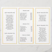 Gold Monogram Elegant Business Trifold Brochure (Achterkant)