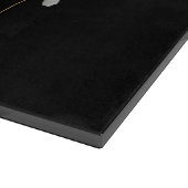 Gold Monogram Elegant Greenery Foliage Black Snijplank (Hoek)