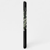 Gold Monogram Elegant Modern Greenery Black iPhone Hoesje (Linkerkant)