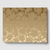 Gold Monogram Elegant Modern Wedding Gastenboek (Achterkant)