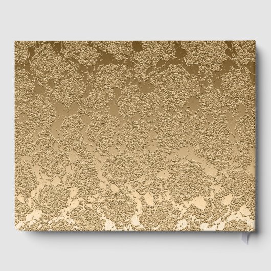 Gold Monogram Elegant Modern Wedding Gastenboek (Achterkant)
