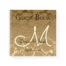 Gold Monogram Elegant Modern Wedding