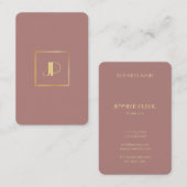 Gold Monogram Elegant Professional Moderne Sjabloo Visitekaartje (Voorkant / Achterkant)