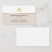 Gold Monogram elegant stijlvol, stijlvol design Visitekaartje (Voorkant / Achterkant)
