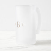 Gold Monogram Elegant Wedding Matglas Bierpul (Voorkant rechts)
