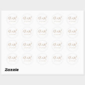 Gold Monogram Elegant Wedding Ronde Sticker (Vel)