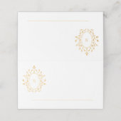 Gold Monogram Event Card Plaatskaartje (Buitenkant ongevouwen)