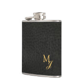 Gold Monogram Faux Leather Heupfles (Links)