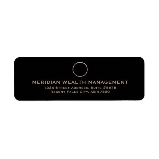  Gold Monogram Financial Planner Label (Voorkant)