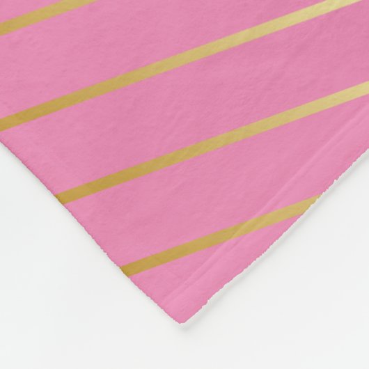 Gold Monogram Fleece Blanket (Hoek)