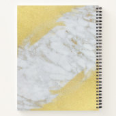 Gold Monogram, gepersonaliseerde marmer Notitieboek (Achterkant)