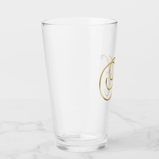 Gold Monogram H glas (Rechts)