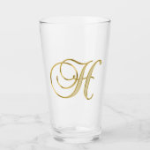 Gold Monogram H glas (Voorkant)