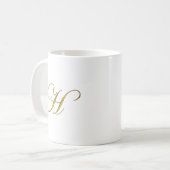 Gold Monogram H Koffiemok (Voorkant links)