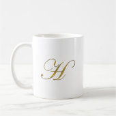 Gold Monogram H Koffiemok (Links)