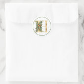 GOLD MONOGRAM H MET SUMMER FOLIAGE RONDE STICKER (Tas)
