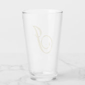 Gold Monogram I Glass Glas (Achterkant)
