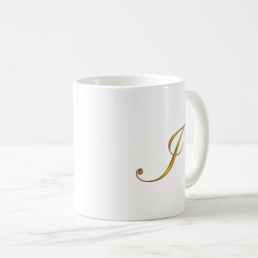 Gold Monogram I Koffiemok (Voorkant rechts)