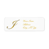 Gold Monogram I Retouradreslabels Etiket (Voorkant)