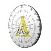 Gold Monogram Initiaal Aangepaste naam Cadeauftist Dartbord (Voorkant Rechts)