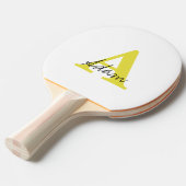 Gold Monogram Initiaal Aangepaste naam Cadeauftist Tafeltennisbatje (Voorkant Gekanteld)