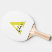 Gold Monogram Initiaal Aangepaste naam Cadeauftist Tafeltennisbatje (Zijkant)