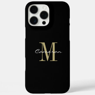 Gold Monogram Initiaal en naam op maat iPhone 16 Pro Max Hoesje