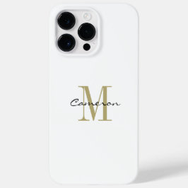 Gold Monogram Initiaal en naam op maat Case-Mate iPhone 14 Pro Max Hoesje