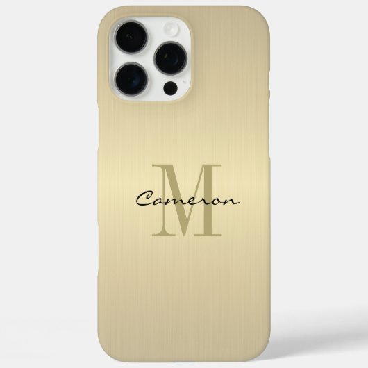 Gold Monogram Initiaal en naam op maat Case-Mate iPhone Case (Achterkant)