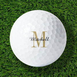 Gold Monogram Initiaal en naam op maat Golfballen