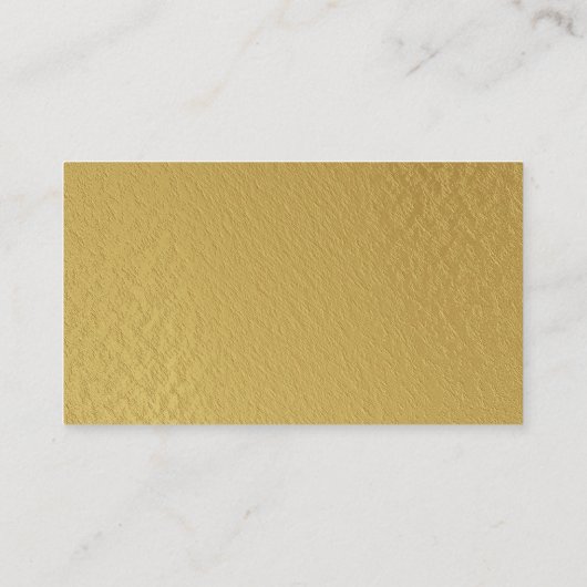 Gold Monogram Initiaal en naam zwart & goudthema Visitekaartje (Achterkant)