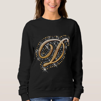 Gold Monogram Initiaal Letter D Trui